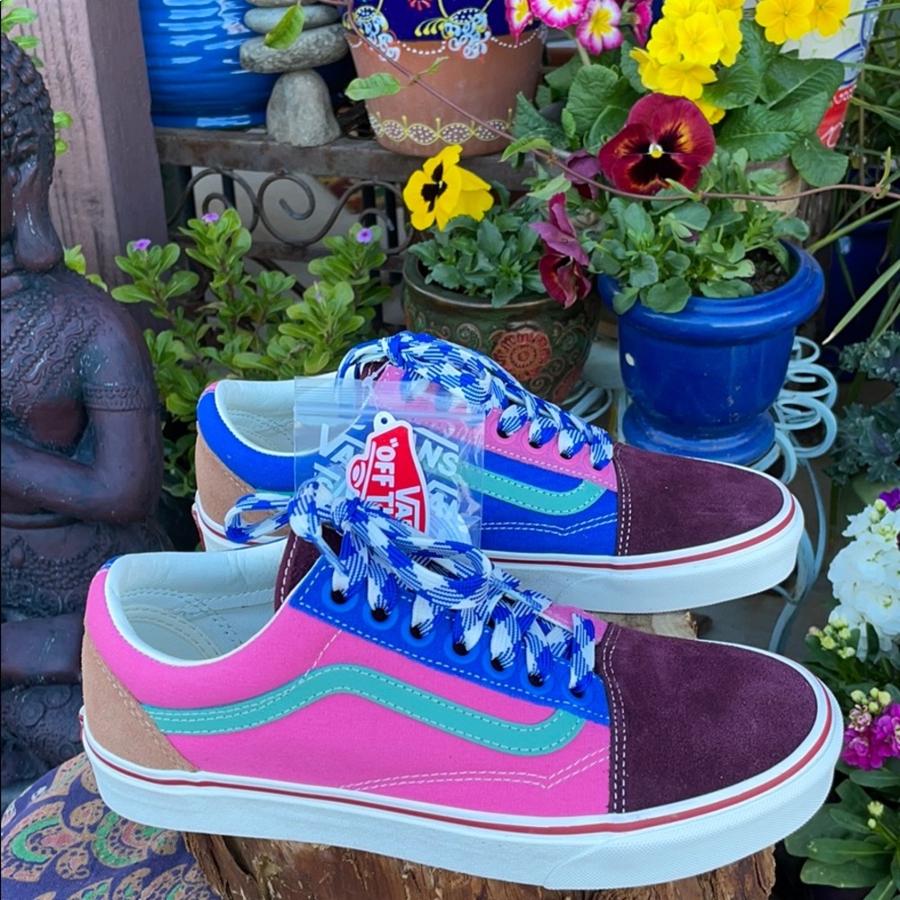 NIB Multicolor Old Skool Vans Sz 9.5 - Picture 10 of 15